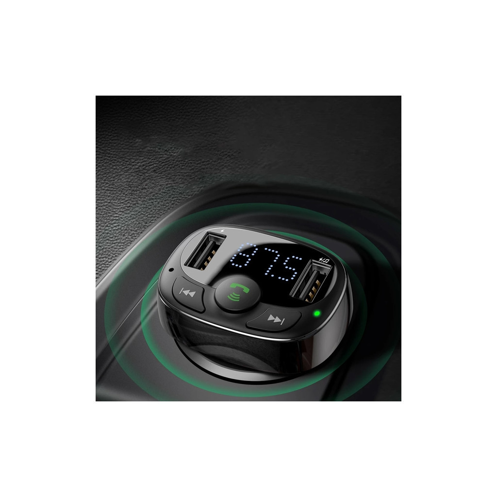 FM модулятор Baseus T Shaped S-09A 2 х USB Type-A, microSD Black (CCMT000001) - фото 12 FM модулятор Baseus T Shaped S-09A 2 х USB Type-A, microSD Black (CCMT000001) - фото 12