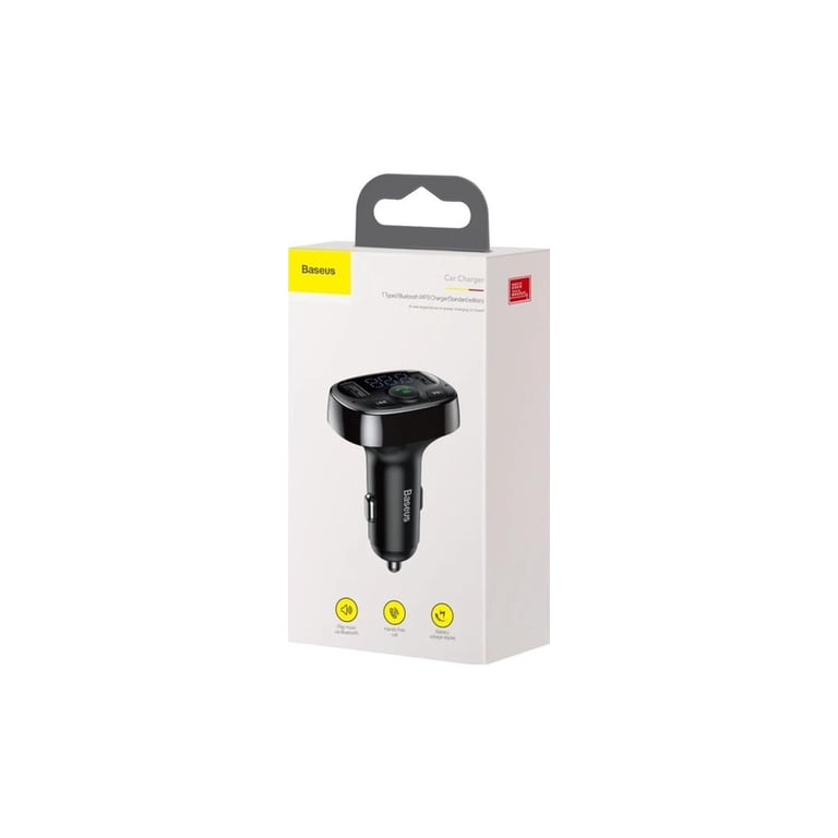 FM модулятор Baseus T Shaped S-09A 2 х USB Type-A, microSD Black (CCMT000001) - фото 4