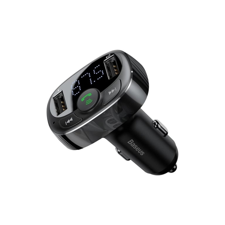 FM модулятор Baseus T Shaped S-09A 2 х USB Type-A, microSD Black (CCMT000001) - фото 2