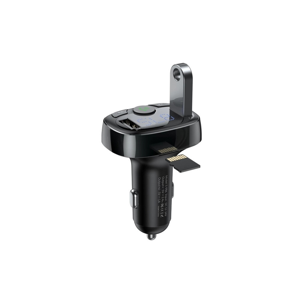 FM модулятор Baseus T Shaped S-09A 2 х USB Type-A, microSD Black (CCMT000001) - фото 5 FM модулятор Baseus T Shaped S-09A 2 х USB Type-A, microSD Black (CCMT000001) - фото 5