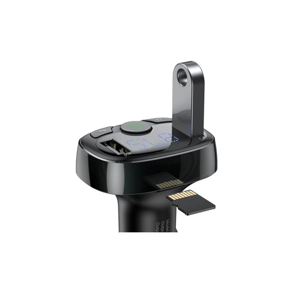 FM модулятор Baseus T Shaped S-09A 2 х USB Type-A, microSD Black (CCMT000001) - фото 7 FM модулятор Baseus T Shaped S-09A 2 х USB Type-A, microSD Black (CCMT000001) - фото 7