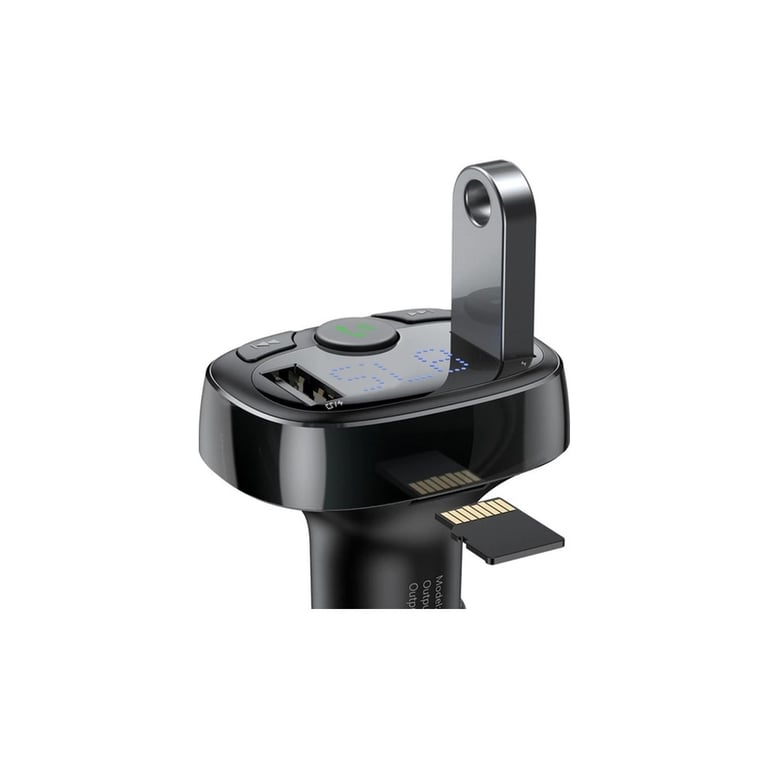 FM модулятор Baseus T Shaped S-09A 2 х USB Type-A, microSD Black (CCMT000001) - фото 7
