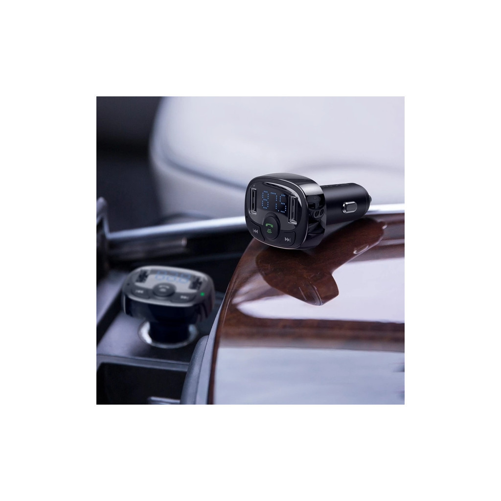 FM модулятор Baseus T Shaped S-09A 2 х USB Type-A, microSD Black (CCMT000001) - фото 8 FM модулятор Baseus T Shaped S-09A 2 х USB Type-A, microSD Black (CCMT000001) - фото 8