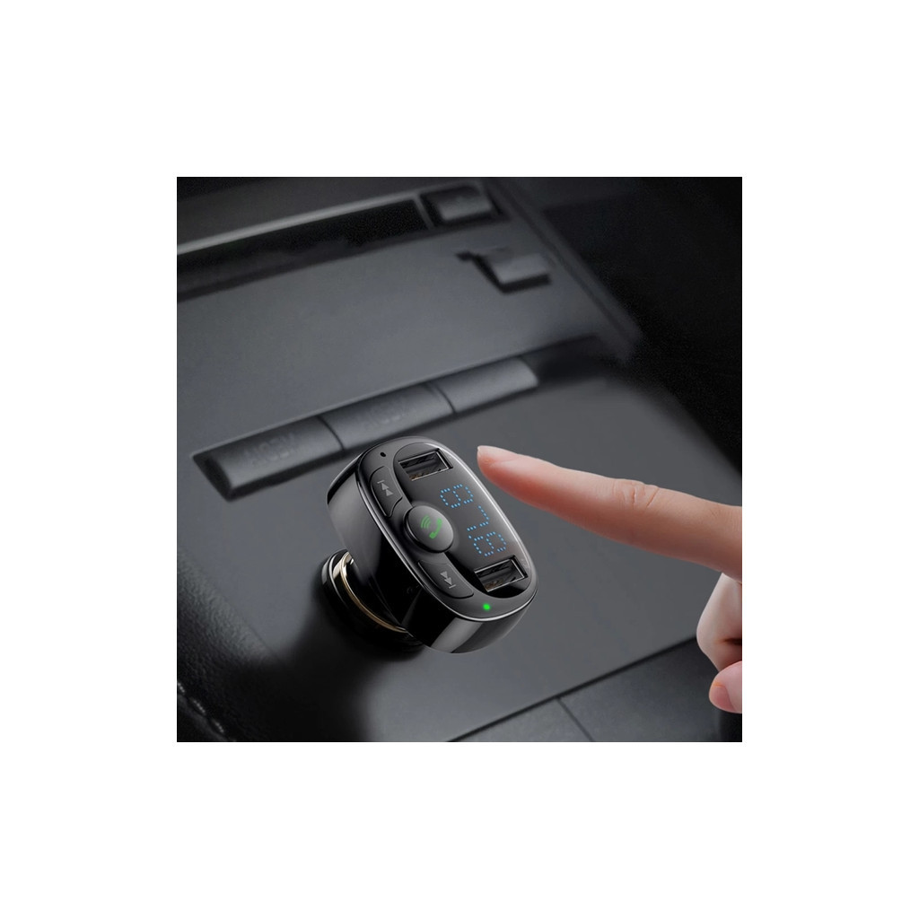 FM модулятор Baseus T Shaped S-09A 2 х USB Type-A, microSD Black (CCMT000001) - фото 9 FM модулятор Baseus T Shaped S-09A 2 х USB Type-A, microSD Black (CCMT000001) - фото 9