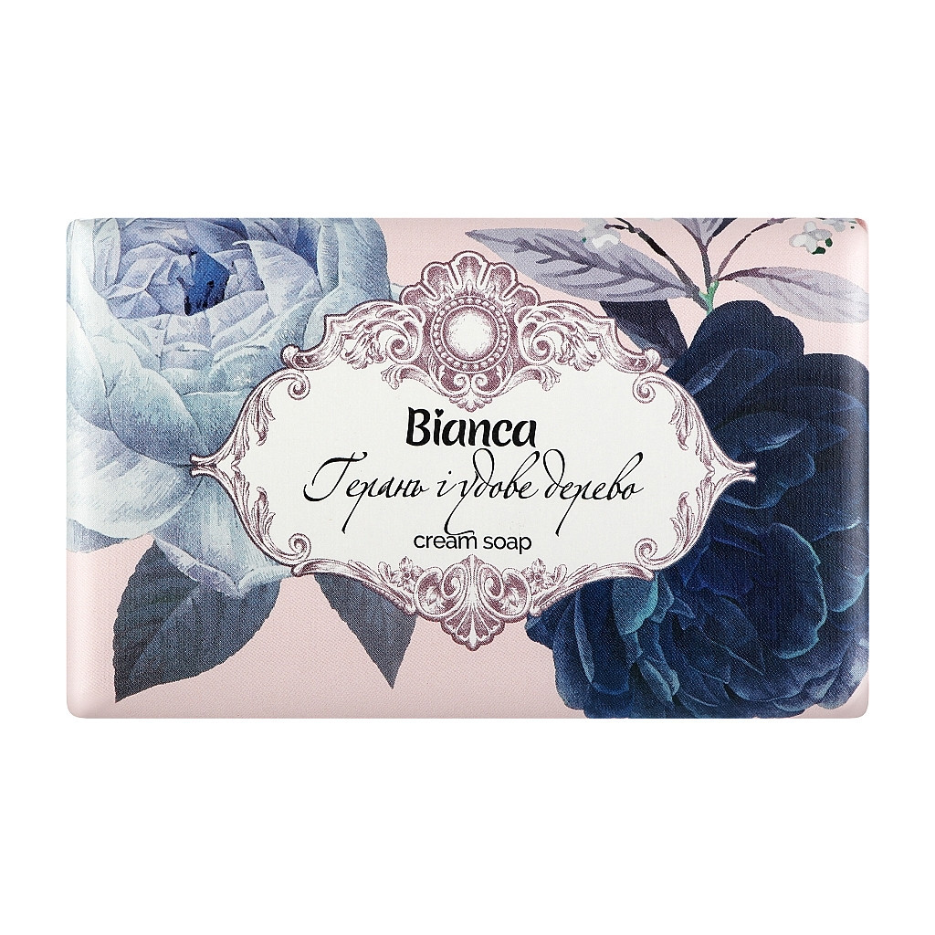 Тверде мило Bianca Герань і удове дерево 200 г (4823107604645) - фото 1 Тверде мило Bianca Герань і удове дерево 200 г (4823107604645) - фото 1