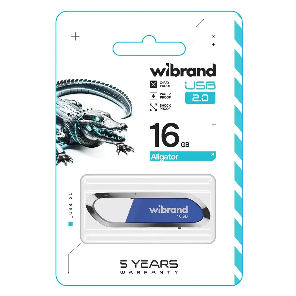 USB флеш накопичувач Wibrand 16GB Aligator Blue USB 2.0 (WI2.0/AL16U7U) - фото 2 USB флеш накопичувач Wibrand 16GB Aligator Blue USB 2.0 (WI2.0/AL16U7U) - фото 2