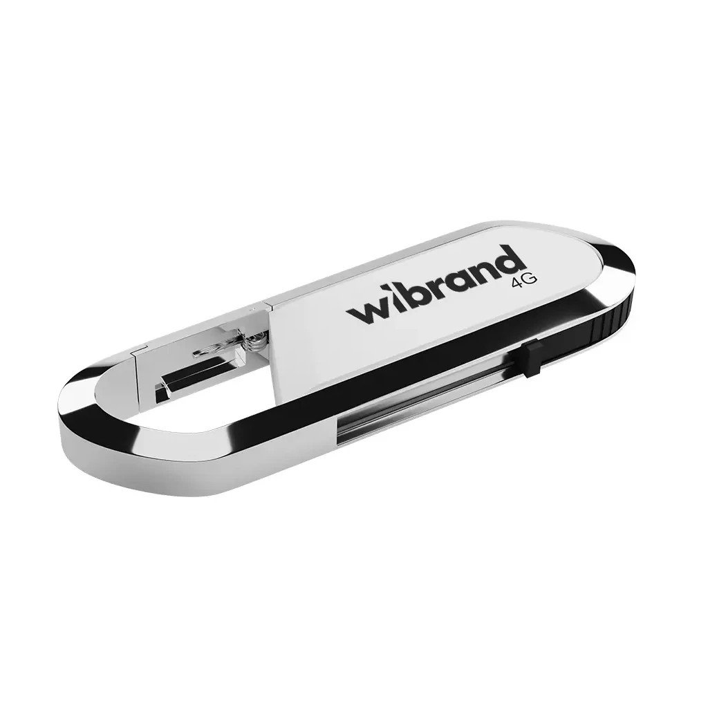 USB флеш накопичувач Wibrand 4GB Aligator White USB 2.0 (WI2.0/AL4U7W) - головне фото