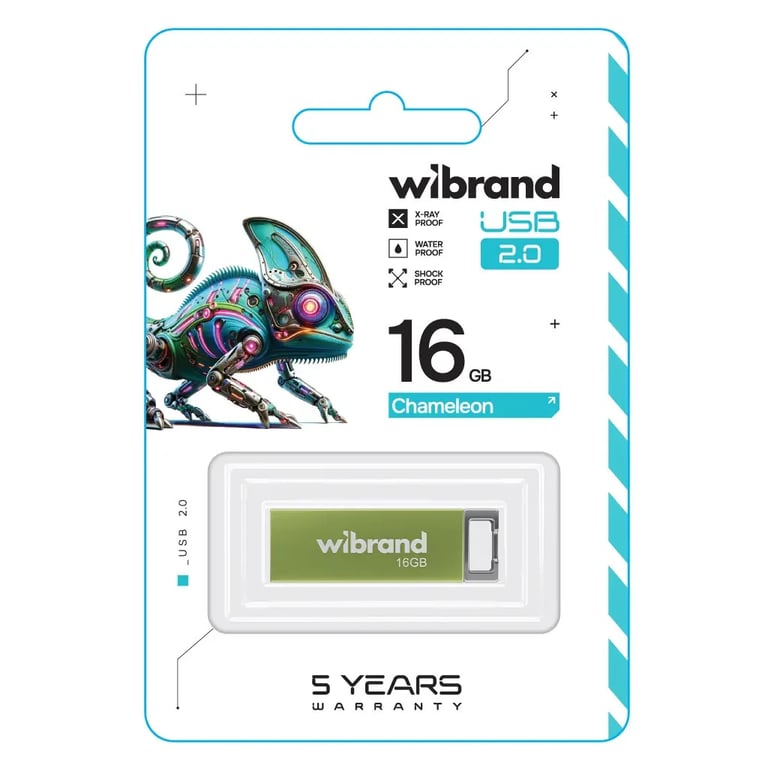 USB флеш накопичувач Wibrand 16GB Chameleon Green USB 2.0 (WI2.0/CH16U6LG) - фото 2