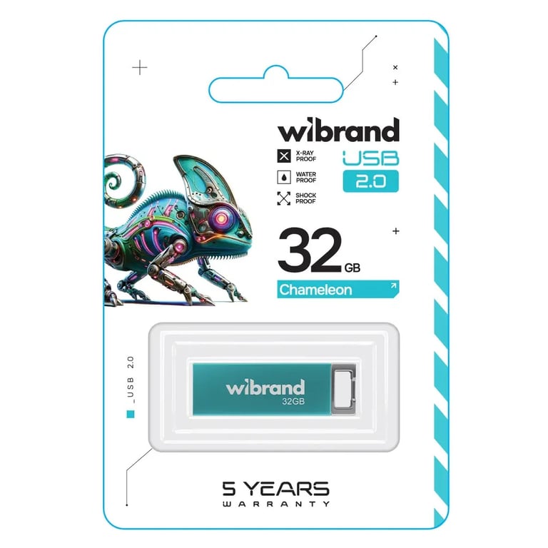 USB флеш накопичувач Wibrand 32GB Chameleon Light Blue USB 2.0 (WI2.0/CH32U6LU) - фото 2