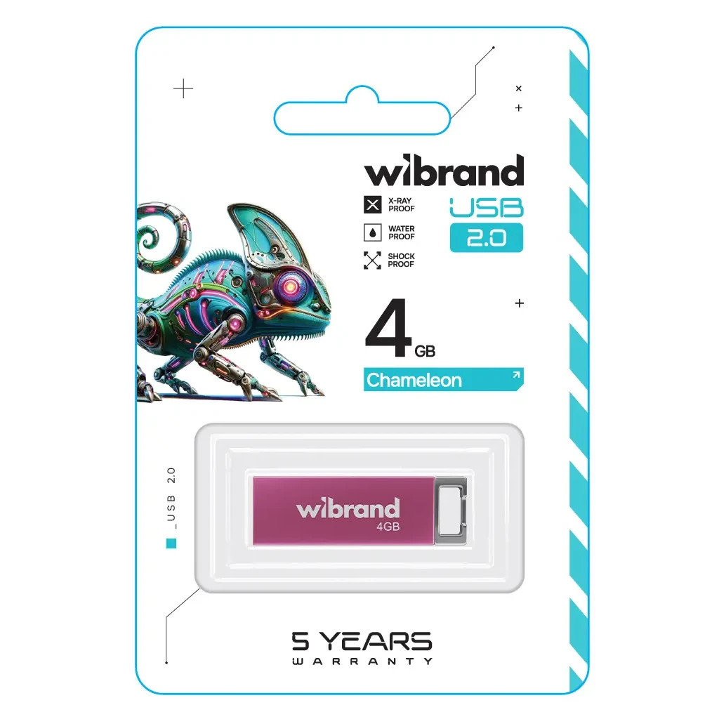 USB флеш накопичувач Wibrand 4GB Chameleon Pink USB 2.0 (WI2.0/CH4U6P) - фото 2 USB флеш накопичувач Wibrand 4GB Chameleon Pink USB 2.0 (WI2.0/CH4U6P) - фото 2