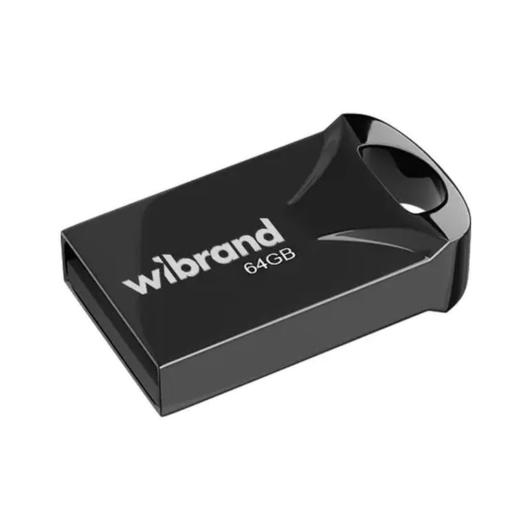 USB флеш накопичувач Wibrand 64GB Hawk Black USB 2.0 (WI2.0/HA64M1B) - фото 1