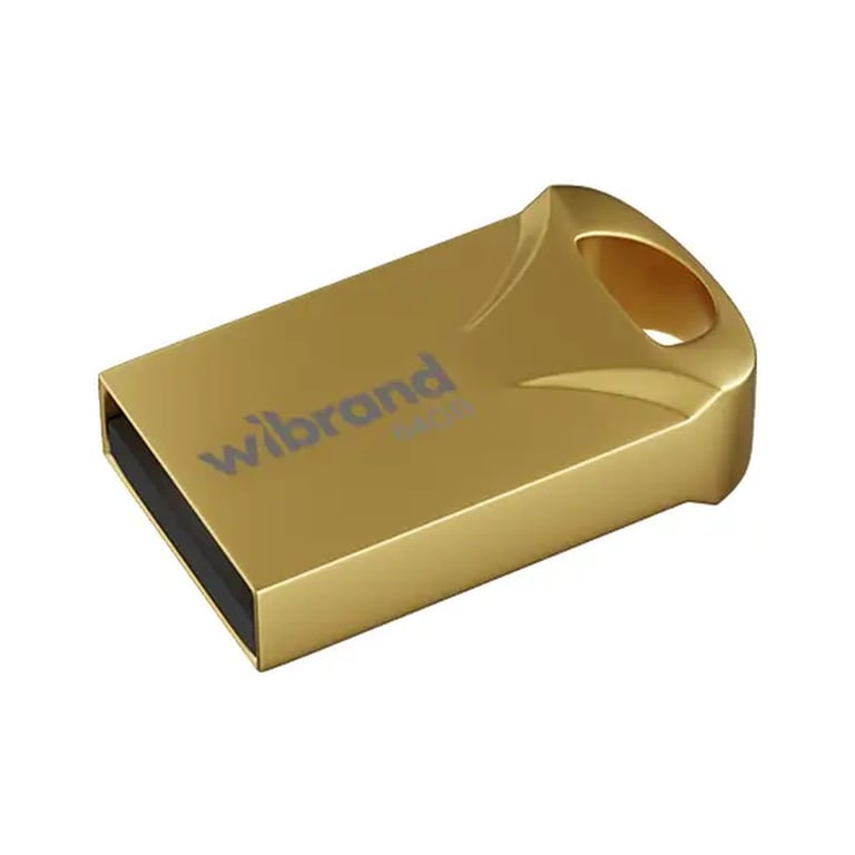 USB флеш накопичувач Wibrand 64GB Hawk Gold USB 2.0 (WI2.0/HA64M1G) - фото 1