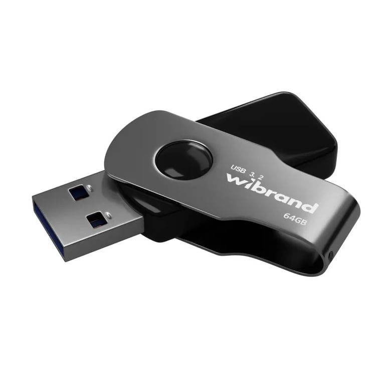 USB флеш накопичувач Wibrand 64GB Lizard Black USB 3.2 Gen 1 (USB 3.0) (WI3.2/LI64P9B) - фото 1