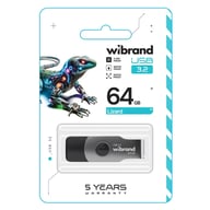 USB флеш накопичувач Wibrand 64GB Lizard Black USB 3.2 Gen 1 (USB 3.0) (WI3.2/LI64P9B) - фото 3