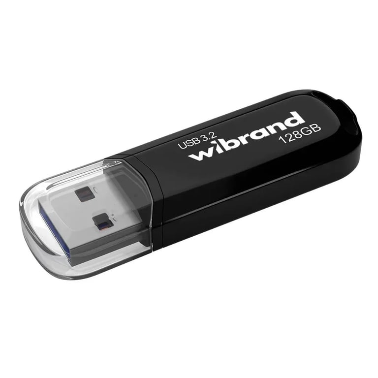 USB флеш накопичувач Wibrand 128GB Marten Black USB 3.2 Gen 1 (USB 3.0) (WI3.2/MA128P10B) - фото 1