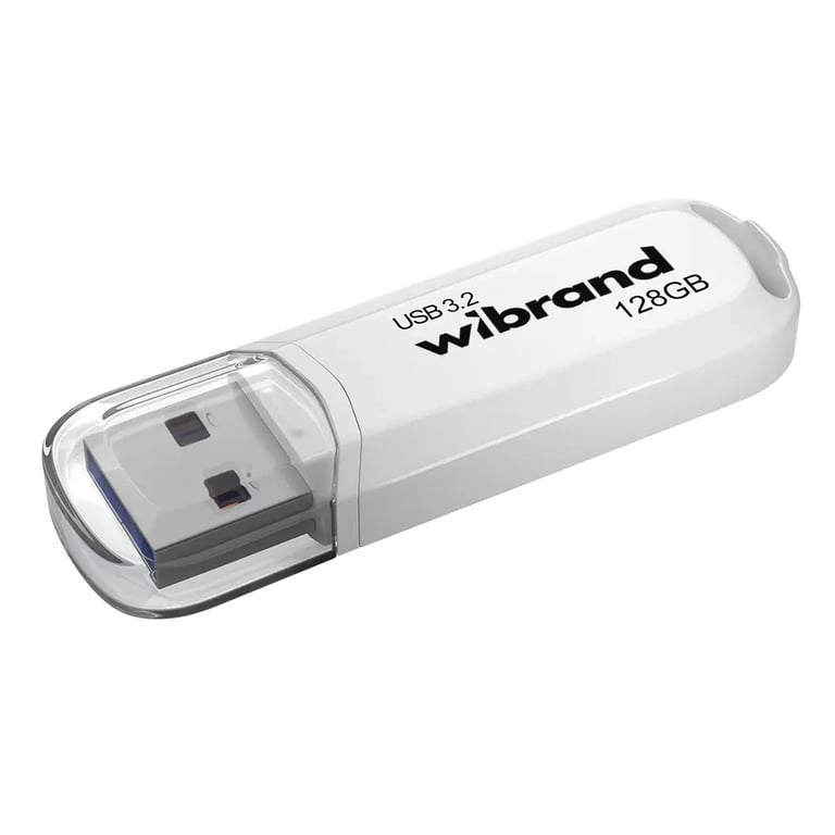 USB флеш накопичувач Wibrand 128GB Marten White USB 3.2 Gen 1 (USB 3.0) (WI3.2/MA128P10W) - фото 1