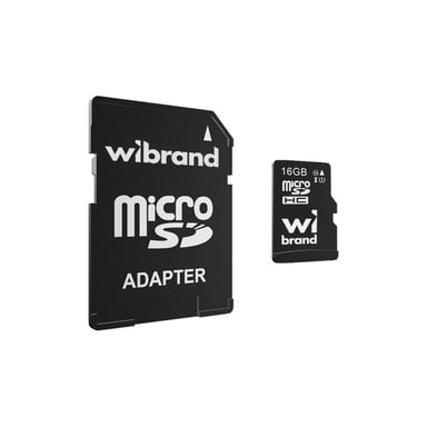 Карта пам'яті Wibrand 16GB microSD class 10 UHS-I (WICDHU1/16GB-A) - фото 1