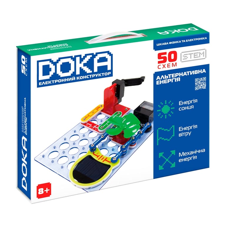 Конструктор DOKA електронний Альтернативна енергія (50 схем) (D70711) - фото 1
