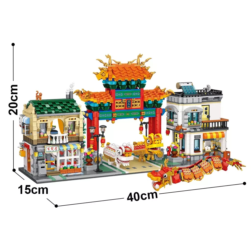 Конструктор LOZ mini Чайнатаун без фігурок (1030) - фото 2 Конструктор LOZ mini Чайнатаун без фігурок (1030) - фото 2