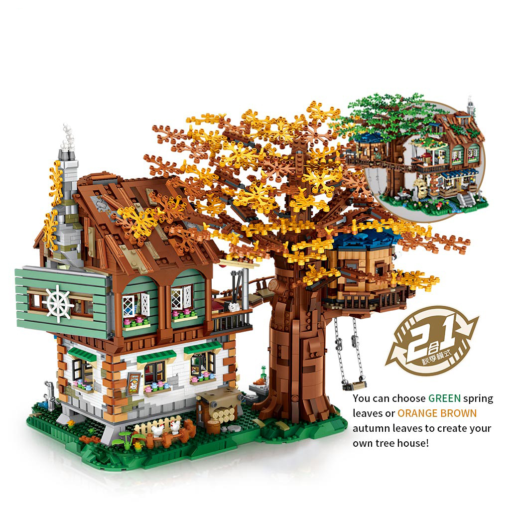 Конструктор LOZ mini Будинок на дереві без фігурок (1033) - фото 3 Конструктор LOZ mini Будинок на дереві без фігурок (1033) - фото 3