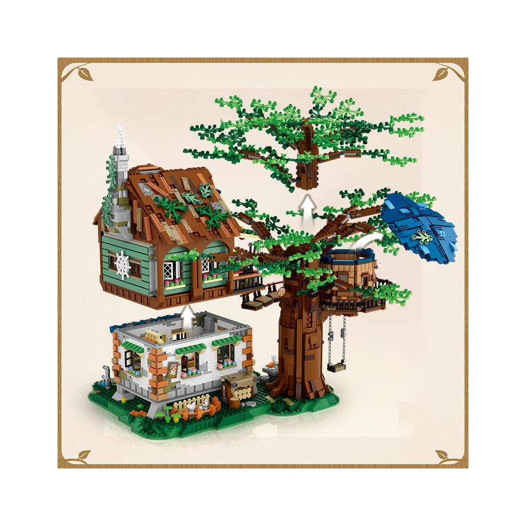 Конструктор LOZ mini Будинок на дереві без фігурок (1033) - фото 4 Конструктор LOZ mini Будинок на дереві без фігурок (1033) - фото 4