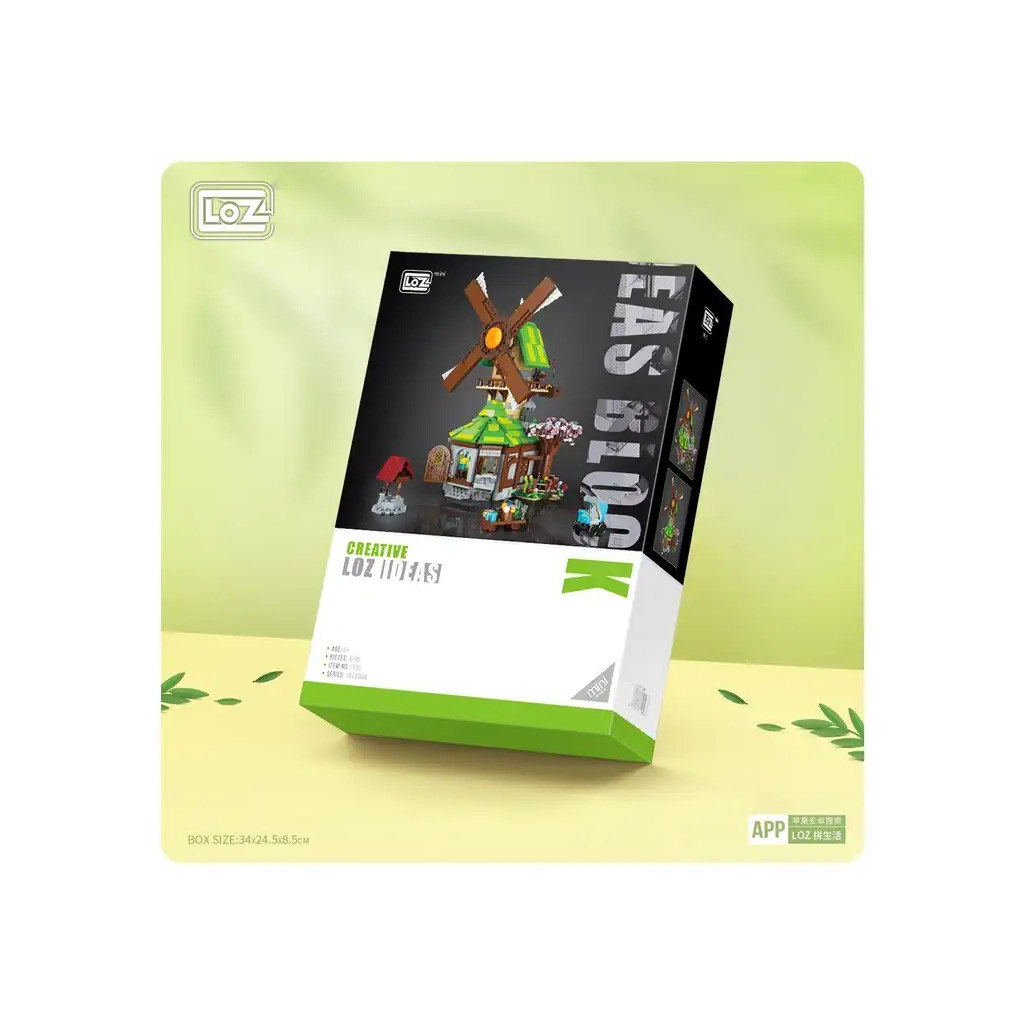 Конструктор LOZ mini Будинок із вітряним млином без фігурок (1050) - фото 1 Конструктор LOZ mini Будинок із вітряним млином без фігурок (1050) - фото 1