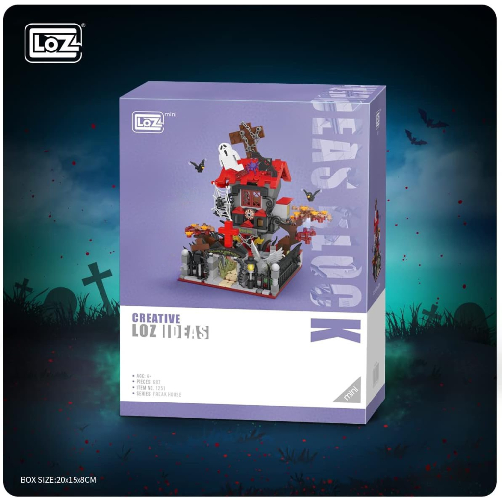 Конструктор LOZ mini Будинок із привидами без фігурок (1251) - фото 2 Конструктор LOZ mini Будинок із привидами без фігурок (1251) - фото 2
