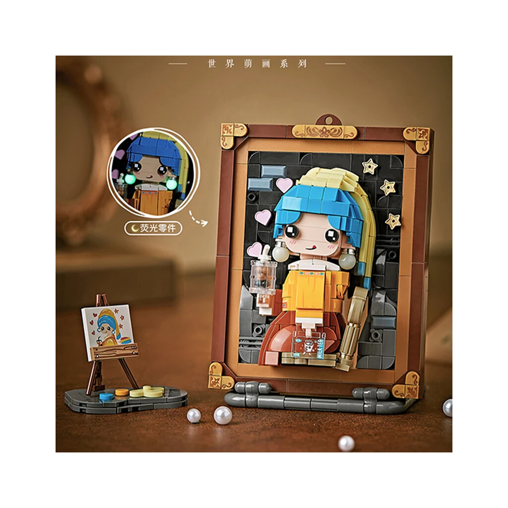 Конструктор LOZ mini Дівчина з перловою сережкою без фігурок (1287) - фото 1 Конструктор LOZ mini Дівчина з перловою сережкою без фігурок (1287) - фото 1