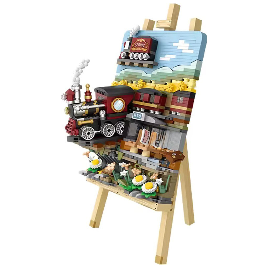 Конструктор LOZ mini Весняний поїзд без фігурок (1296) - фото 1