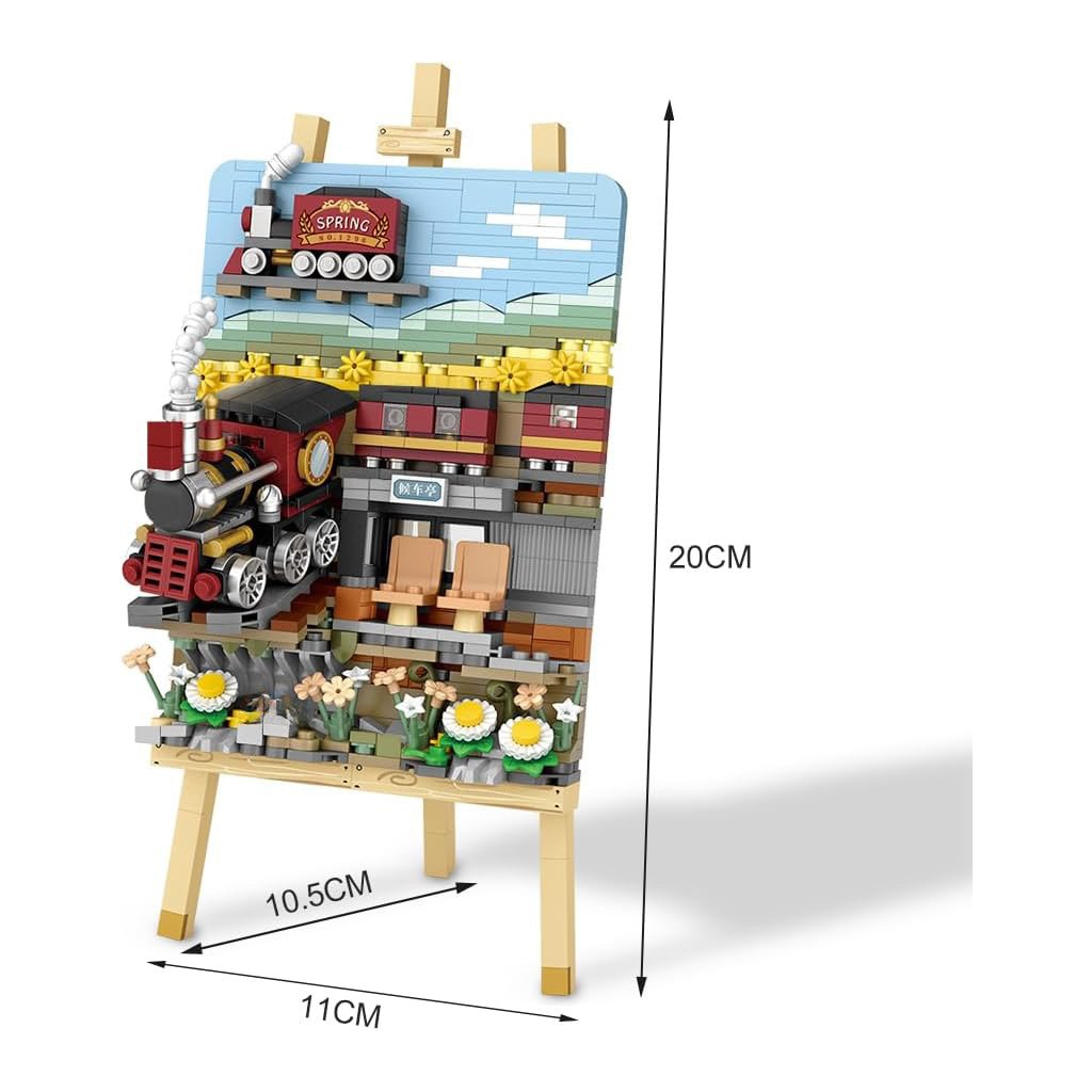 Конструктор LOZ mini Весняний поїзд без фігурок (1296) - фото 2 Конструктор LOZ mini Весняний поїзд без фігурок (1296) - фото 2