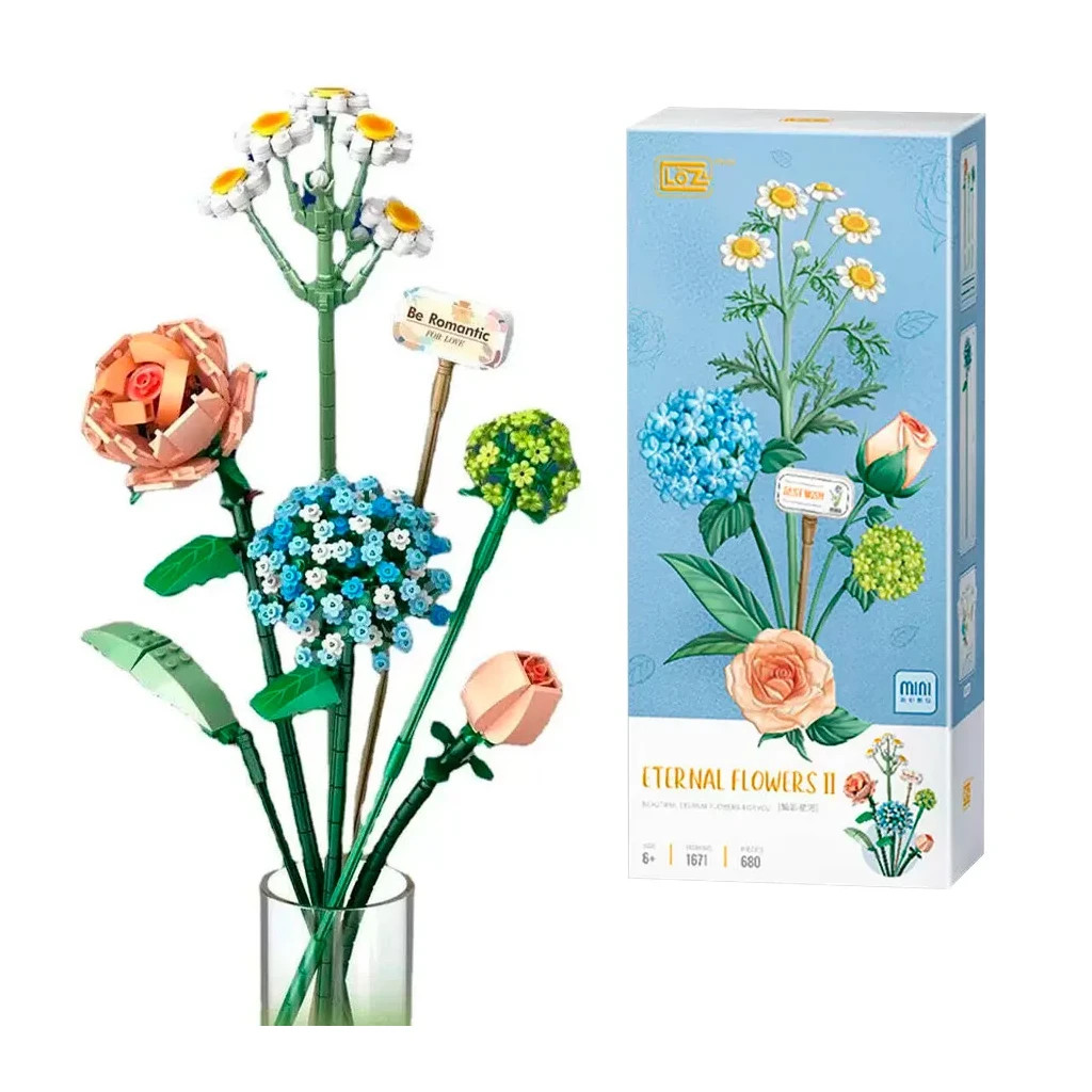 Конструктор LOZ mini Букет квітів 5 (1671) - фото 1 Конструктор LOZ mini Букет квітів 5 (1671) - фото 1