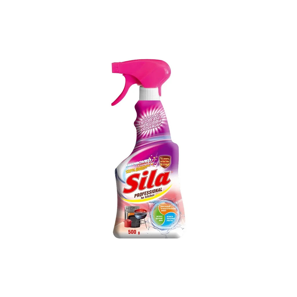 Спрей для чищення кухні Sila Professional Антижир 500 г (4823107600319) Спрей для чищення кухні Sila Professional Антижир 500 г (4823107600319)