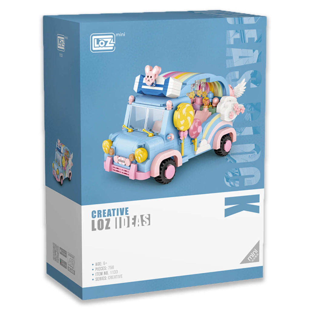 Конструктор LOZ mini Райдужний автомобіль (1133) - фото 3 Конструктор LOZ mini Райдужний автомобіль (1133) - фото 3