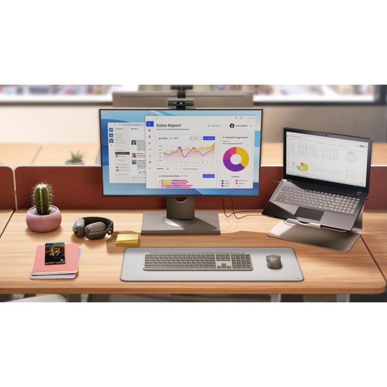 Комплект Logitech Signature Slim MK950 for Business Wireless/Bluetooth UA Graphite (920-012508) - фото 8