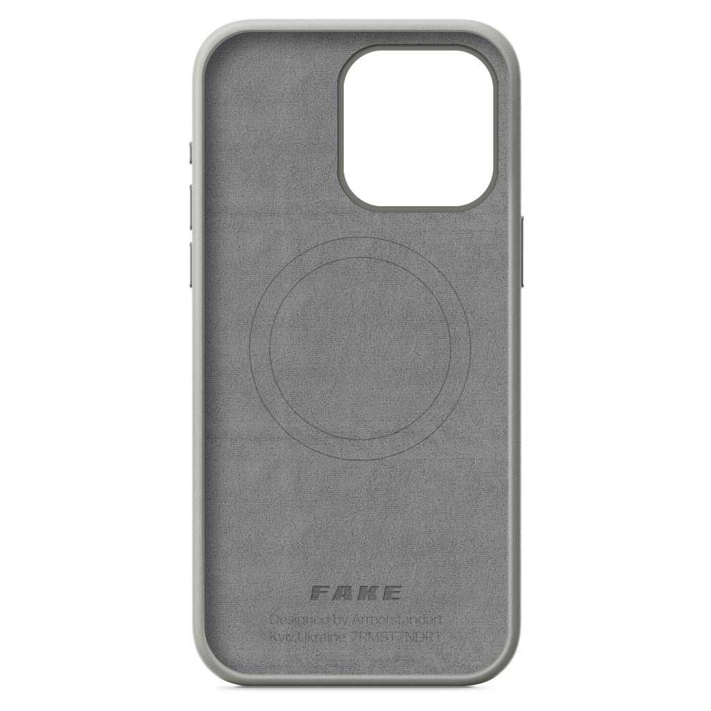 Чохол до мобільного телефона Armorstandart FAKE Leather Case Apple iPhone 15 Pro Max Grey (ARM76307) - фото 2 Чохол до мобільного телефона Armorstandart FAKE Leather Case Apple iPhone 15 Pro Max Grey (ARM76307) - фото 2