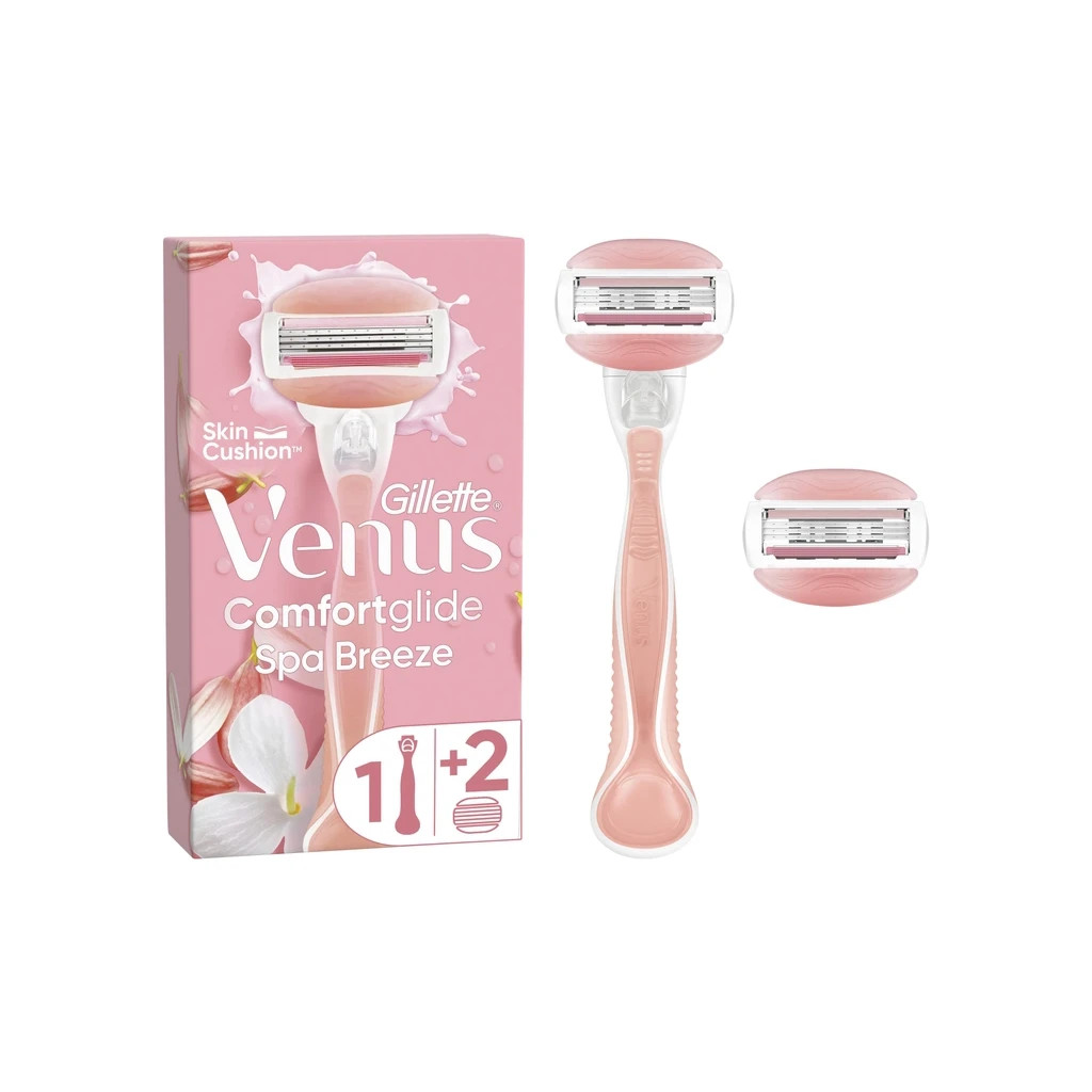 Бритва Gillette Venus Comfortglide Spa Breeze з 2 змінними картриджами (7702018322862) Бритва Gillette Venus Comfortglide Spa Breeze з 2 змінними картриджами (7702018322862)