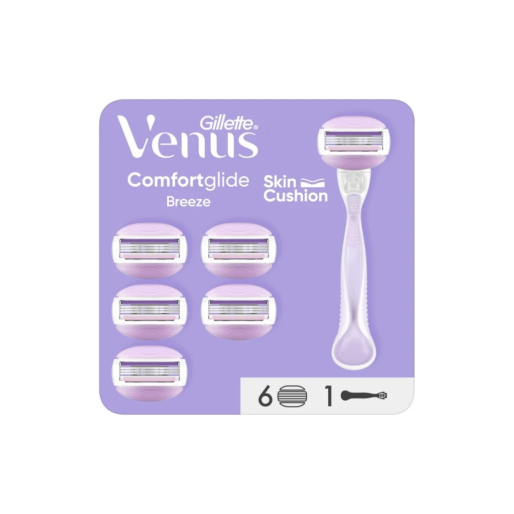 Бритва Gillette Venus ComfortGlide Breeze з 6 змінними картриджами (8006540854860) - фото 1