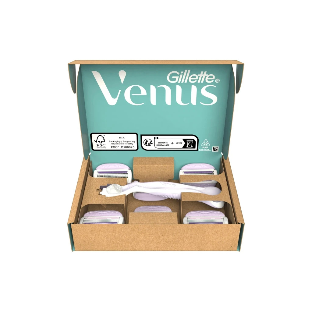 Бритва Gillette Venus ComfortGlide Breeze з 6 змінними картриджами (8006540854860) - фото 2 Бритва Gillette Venus ComfortGlide Breeze з 6 змінними картриджами (8006540854860) - фото 2