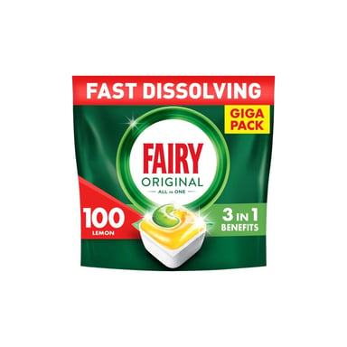 Таблетки для посудомийних машин Fairy Original All in One Lemon 100 шт. (8700216237383) - фото 1