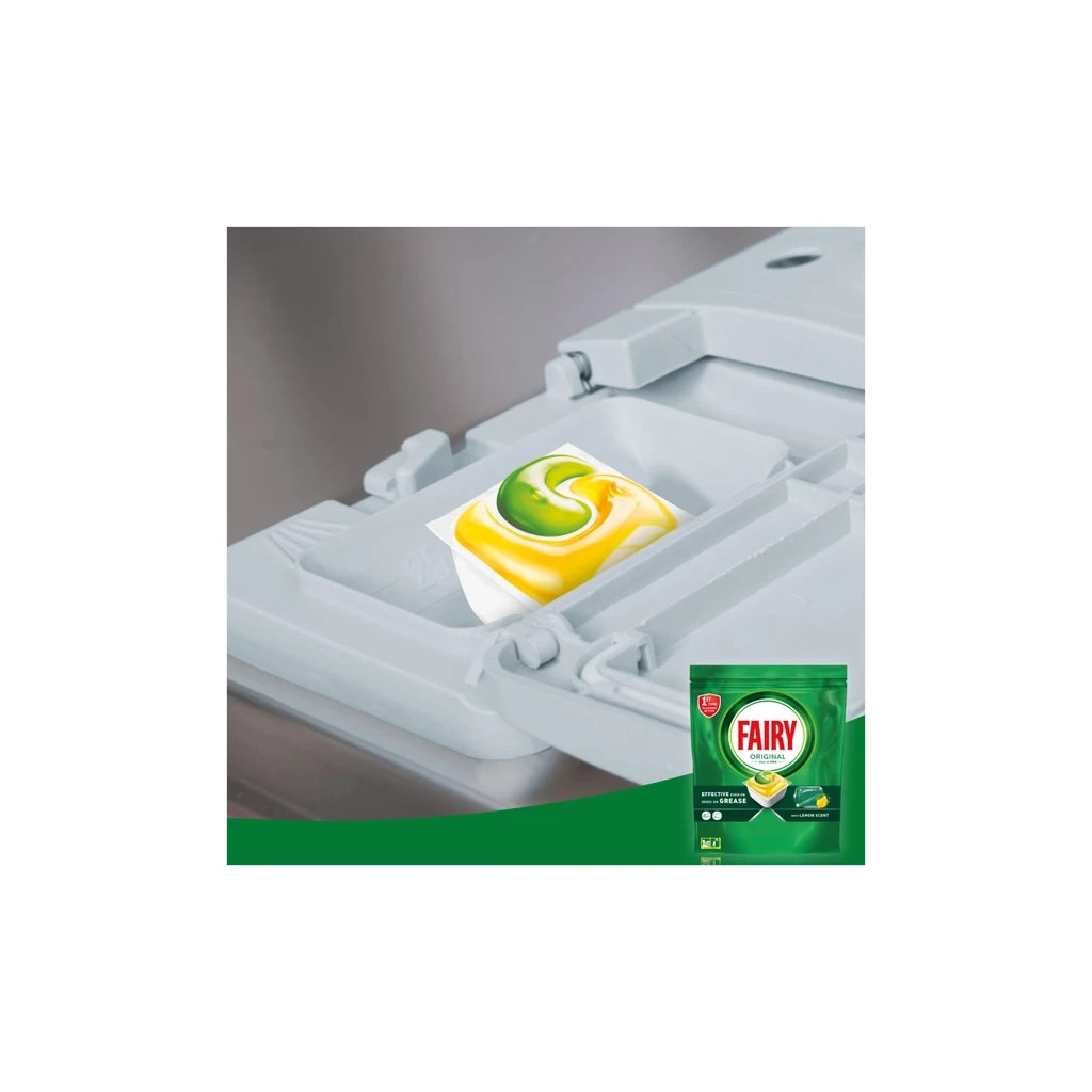 Таблетки для посудомийних машин Fairy Original All in One Lemon 100 шт. (8700216237383) - фото 5 Таблетки для посудомийних машин Fairy Original All in One Lemon 100 шт. (8700216237383) - фото 5