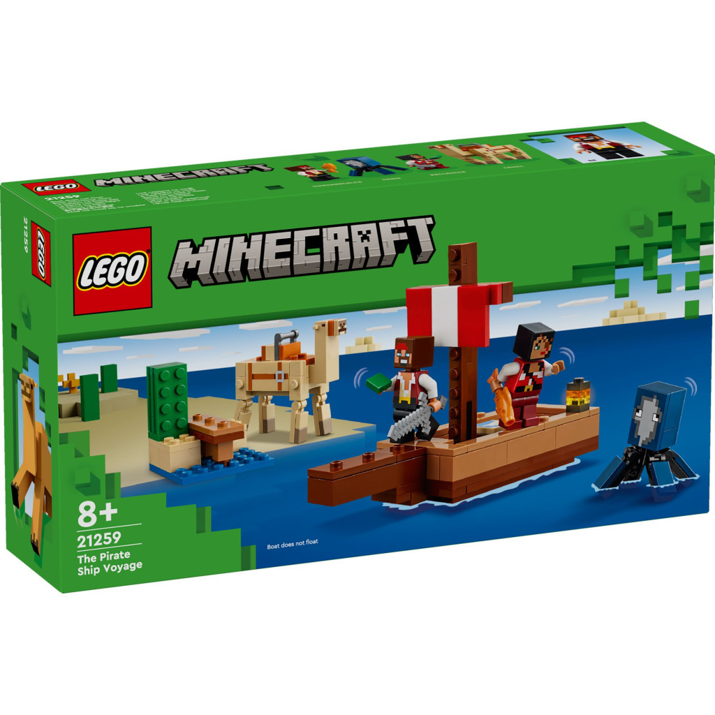 Конструктор LEGO Minecraft Подорож на піратському кораблі (21259-) - фото 1 Конструктор LEGO Minecraft Подорож на піратському кораблі (21259-) - фото 1