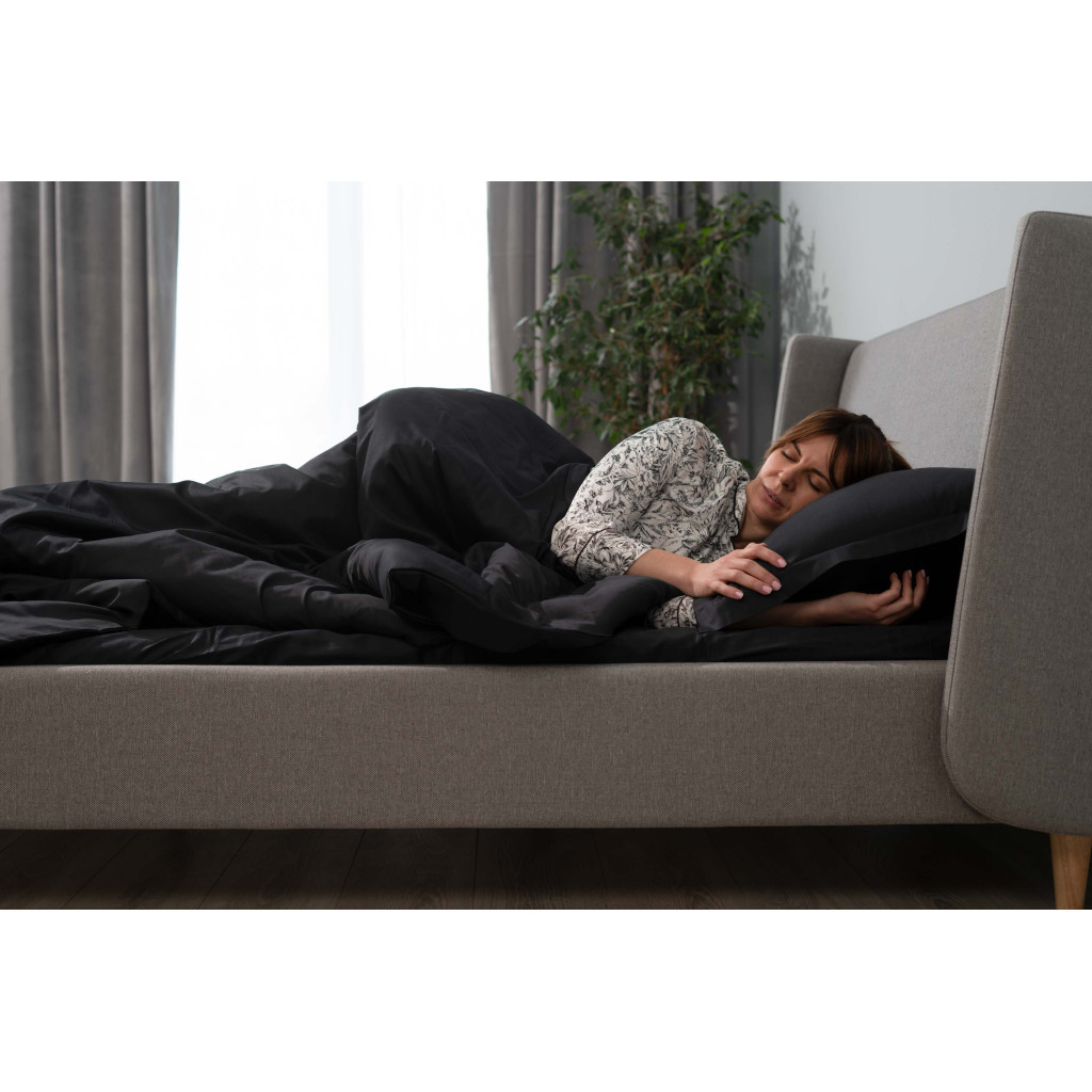 Простирадло Ardesto Mix&Match Premium 100% бавовна, сатин чорний 180х240 см (ART1824FSL) - фото 7 Простирадло Ardesto Mix&Match Premium 100% бавовна, сатин чорний 180х240 см (ART1824FSL) - фото 7