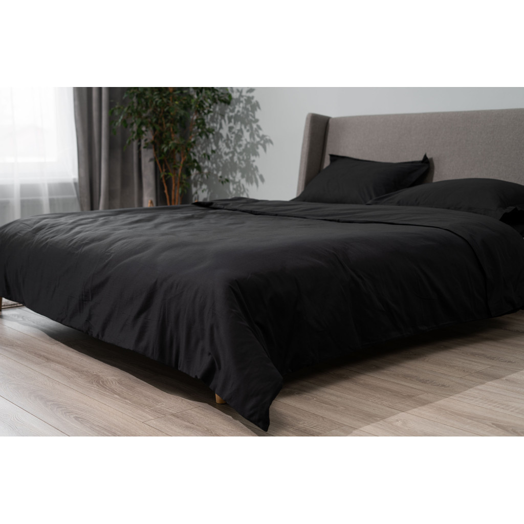 Простирадло Ardesto Mix&Match Premium 100% бавовна, сатин чорний 180х240 см (ART1824FSL) - фото 8 Простирадло Ardesto Mix&Match Premium 100% бавовна, сатин чорний 180х240 см (ART1824FSL) - фото 8