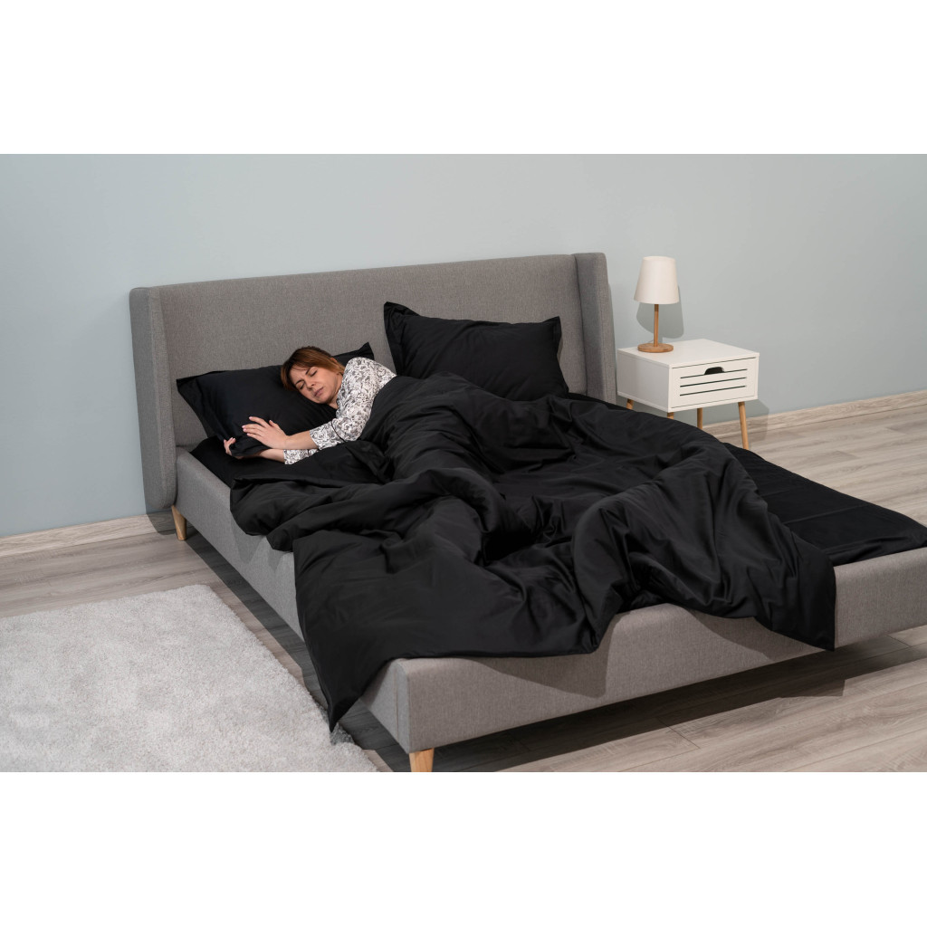 Простирадло Ardesto Mix&Match Premium 100% бавовна, сатин чорний 180х240 см (ART1824FSL) - фото 9 Простирадло Ardesto Mix&Match Premium 100% бавовна, сатин чорний 180х240 см (ART1824FSL) - фото 9