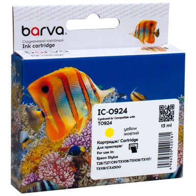 Картридж Barva Epson T0924/T1084 (C13T10844A10) 490ст, yellow (IC-0924) - фото 1