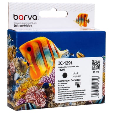 Картридж Barva Epson T1291 (C13T12914011/C13T12914012) 440ст, black (IC-1291) - фото 1