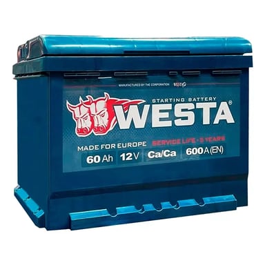 Акумулятор автомобільний Westa 6CT-60 А (1) А 600A - фото 1