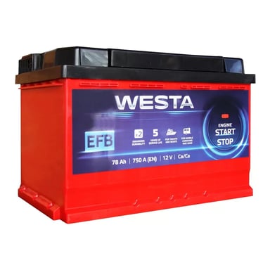 Акумулятор автомобільний Westa 6CT-78 А RED EFB - фото 1