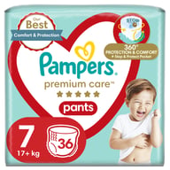 Підгузки Pampers Premium Care Pants Трусики Розмір 7 (15+ кг) 36 шт. (8700216339001) - фото 1
