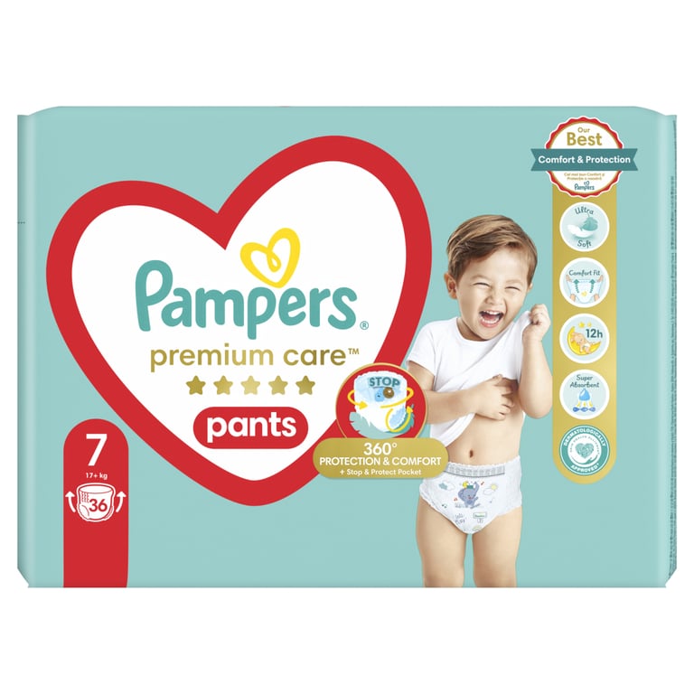 Підгузки Pampers Premium Care Pants Трусики Розмір 7 (15+ кг) 36 шт. (8700216339001) - фото 2